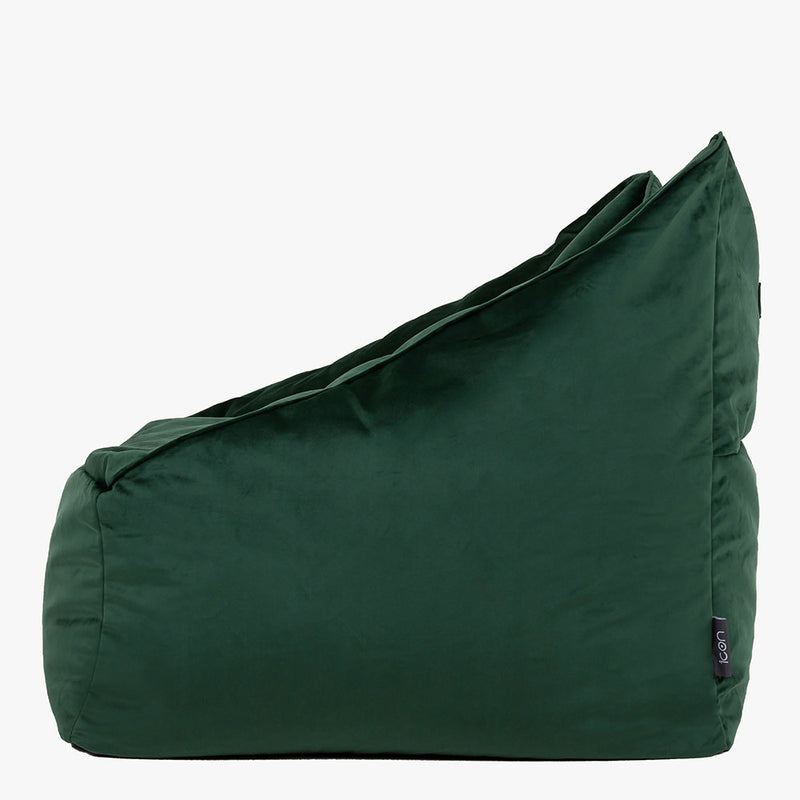 Fauteuil Poire Natalia Velours - Vert Forêt