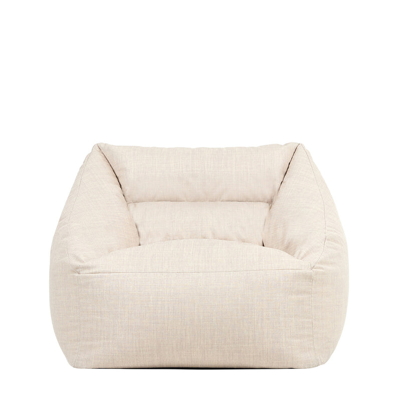 Fauteuil poire en tissu, pour l'extérieur Natalia, beige 