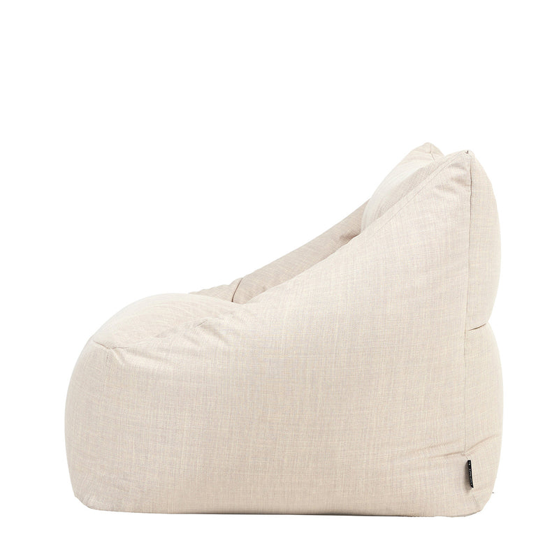 Fauteuil poire en tissu, pour l'extérieur Natalia, beige 