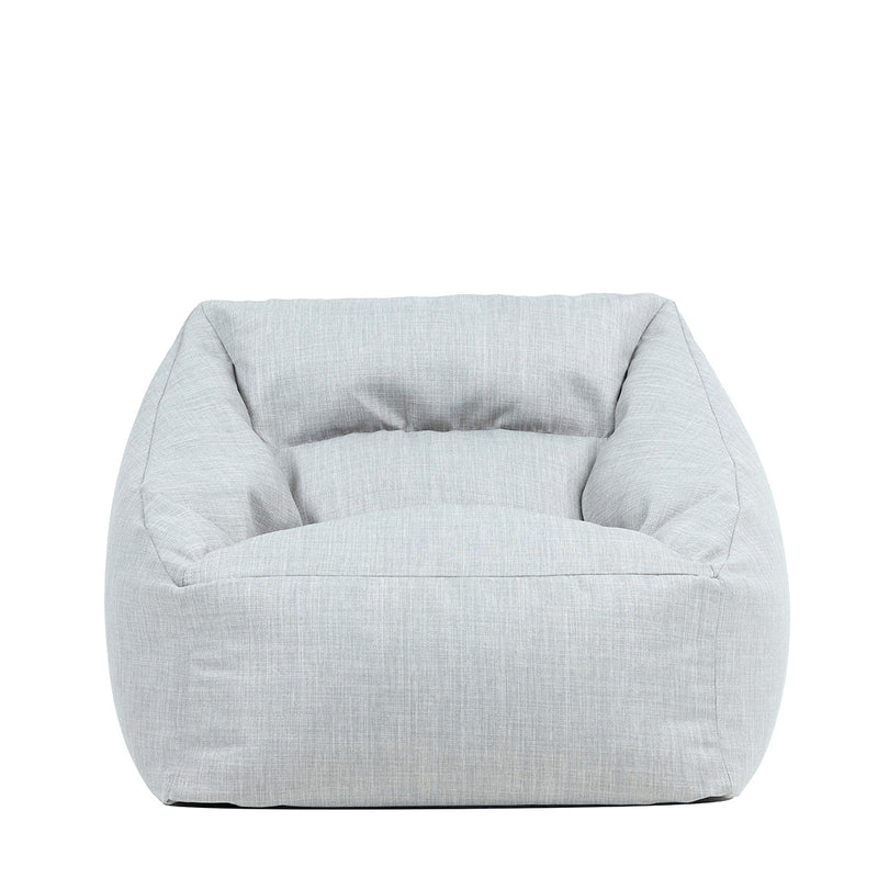 Fauteuil poire en tissu, pour l'extérieur Natalia, gris