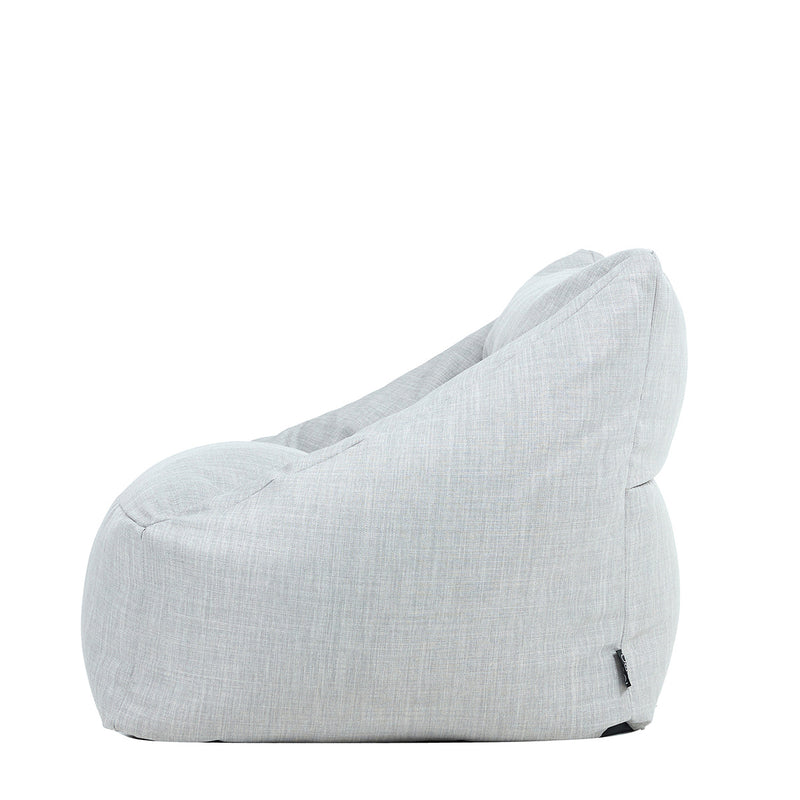 Fauteuil poire en tissu, pour l'extérieur Natalia, gris