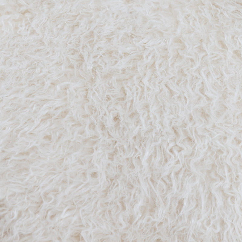 Pouf méridienne en molleton Yeti, naturel