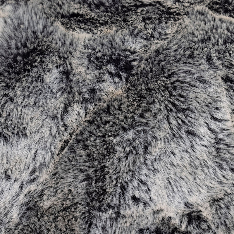 Pouf méridienne en molleton loup arctique, gris