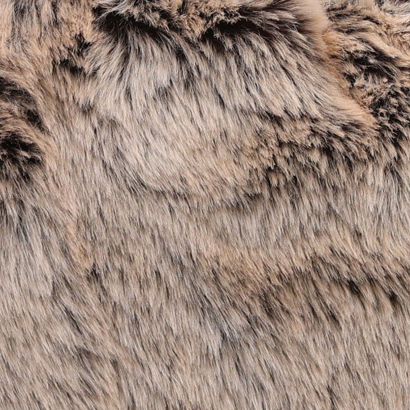 Pouf cocon en fausse fourrure - Vison