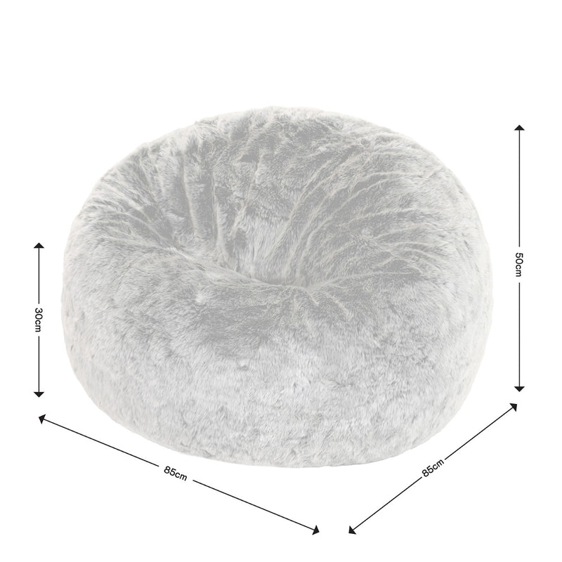 Pouf classique en fausse fourrure Ottowa