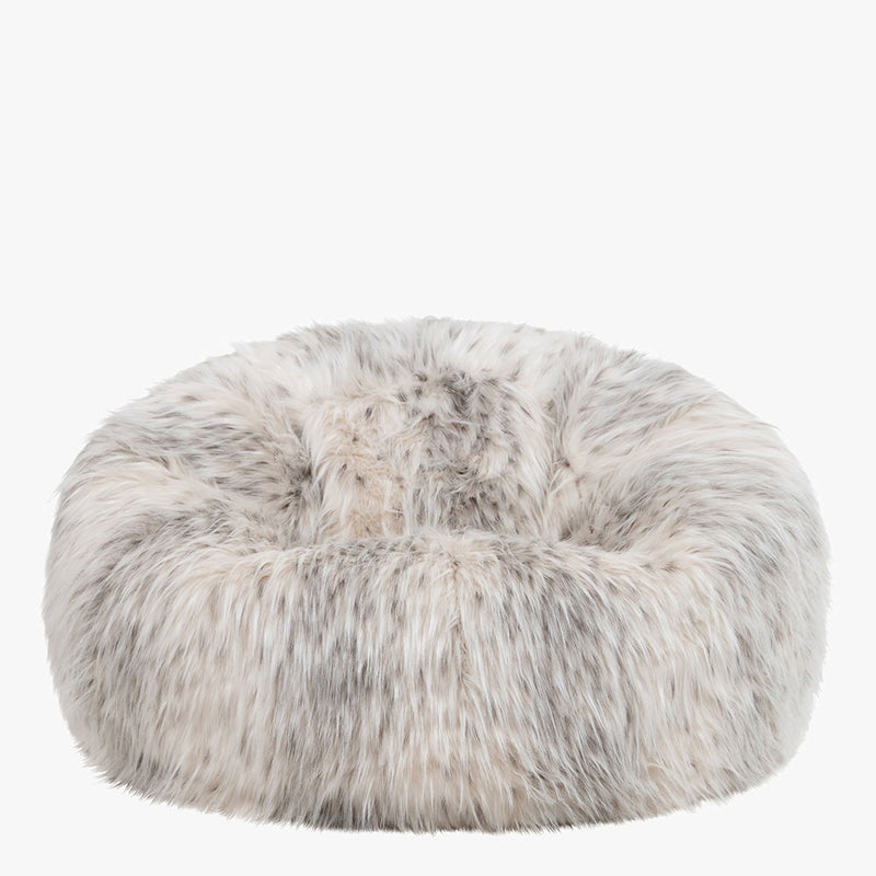 Pouf poil long - Naturel