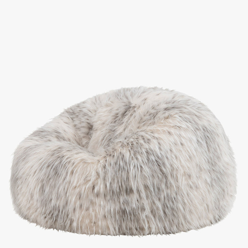 Pouf poil long - Naturel