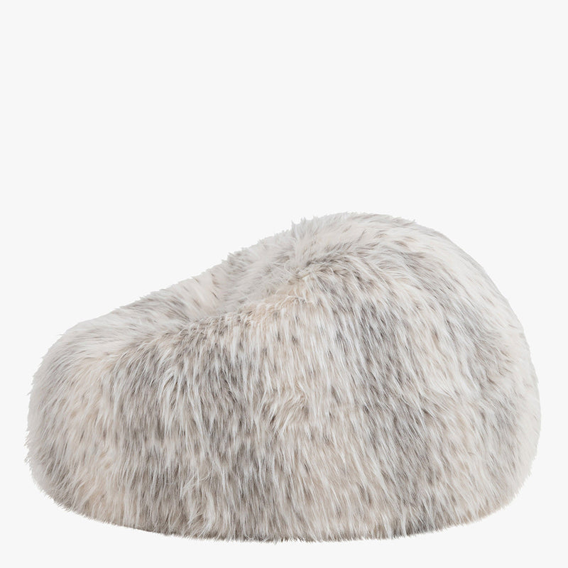 Pouf poil long - Naturel