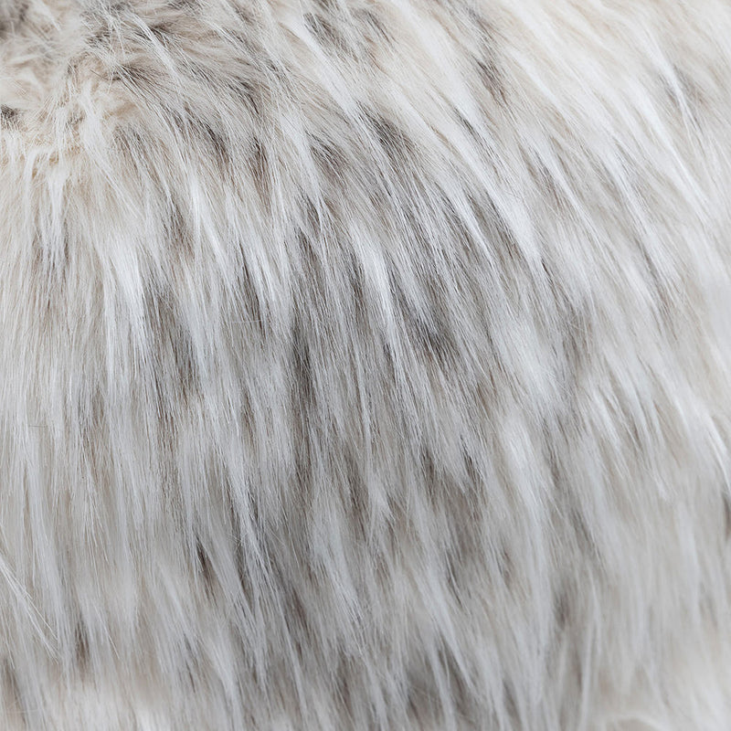 Pouf poil long - Naturel