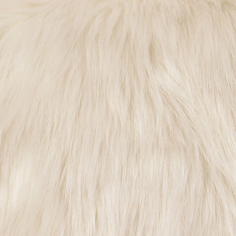 Pouf classique en fausse fourrure Soho, Naturel