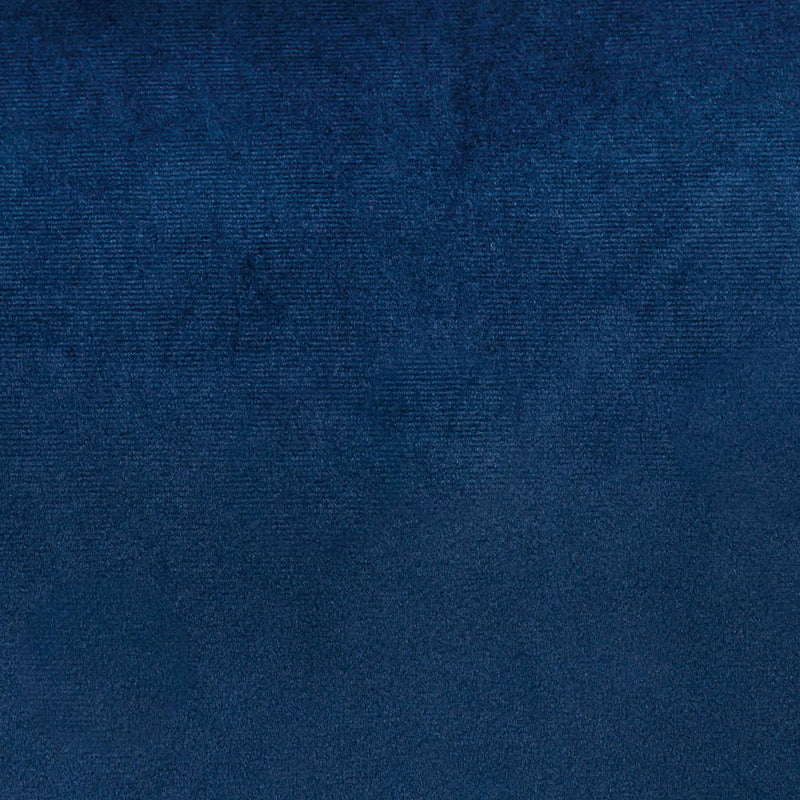 Pouf classique en velours Kingston, bleu marine