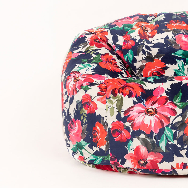 Pouf poire classique en velours Icon® Bright Florals