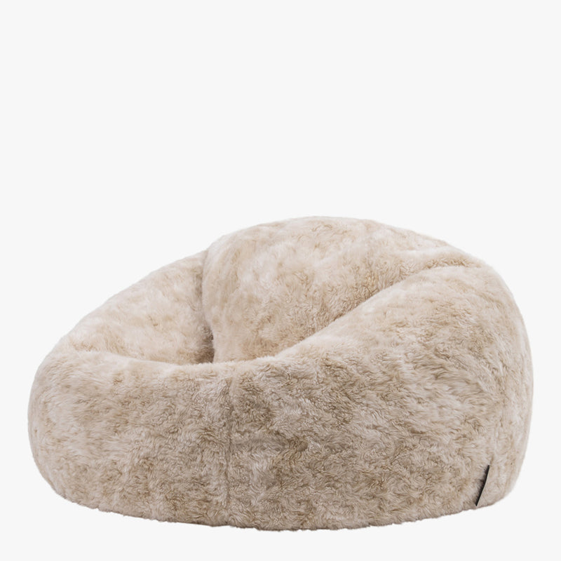 Pouf en fausse fourrure - Marron