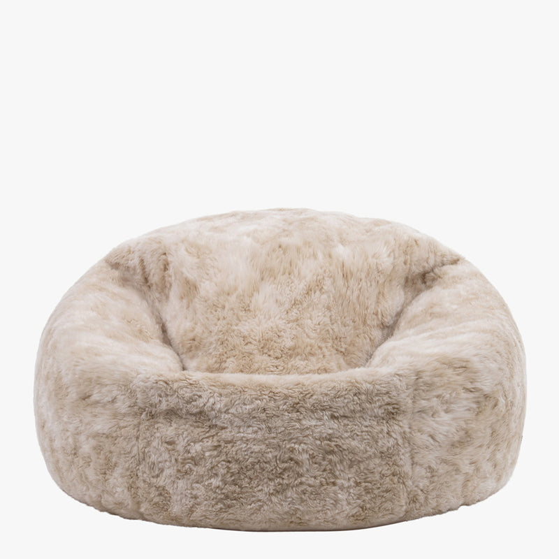 Pouf en fausse fourrure - Marron