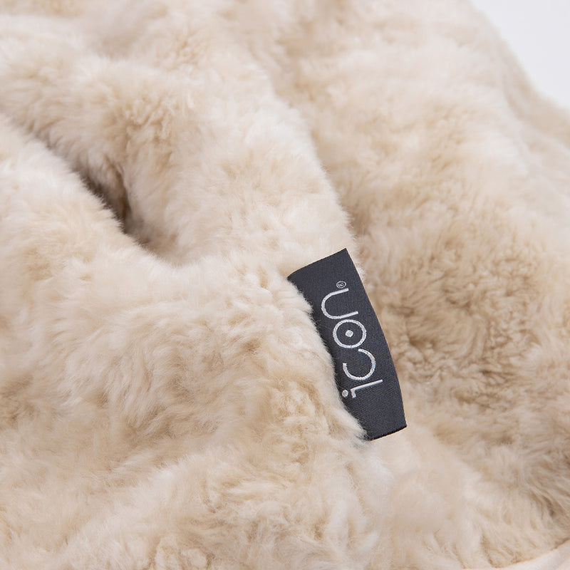 Pouf en fausse fourrure - Marron