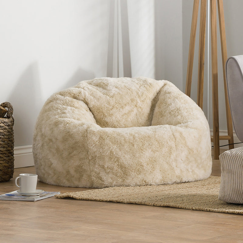 Pouf en fausse fourrure - Marron