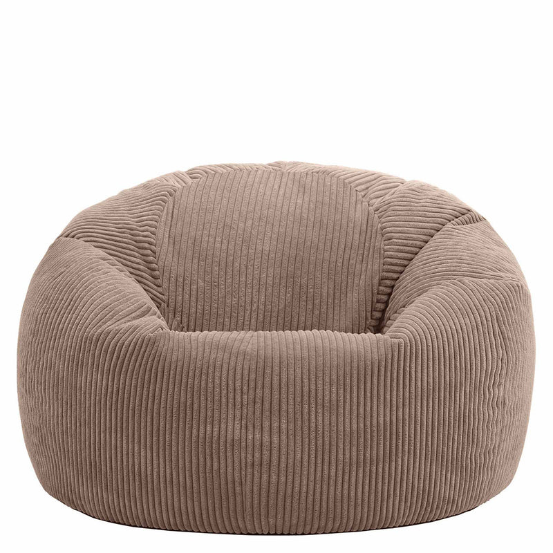 Pouf classique Kingston en velours côtelé, brun moka