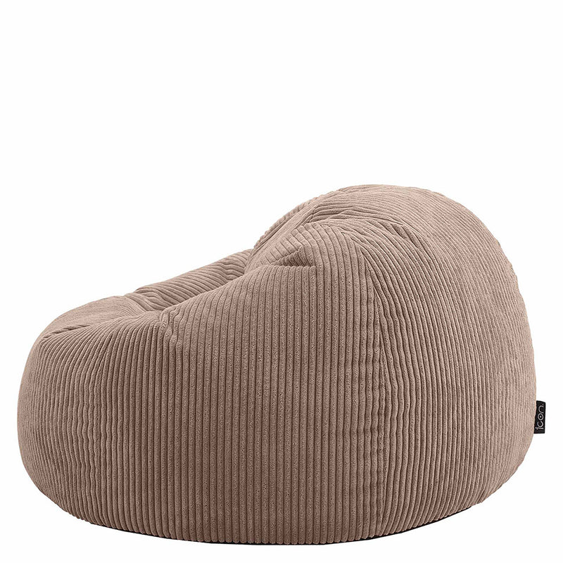 Pouf classique Kingston en velours côtelé, brun moka
