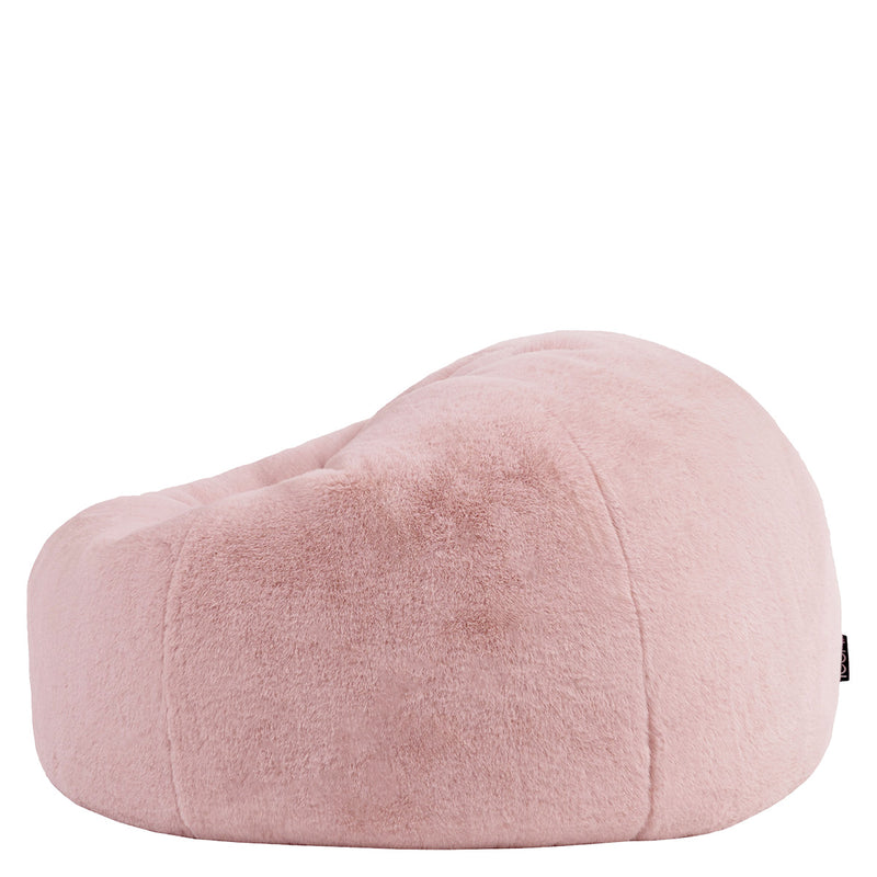Pouf classique en fausse fourrure Kingston, rose
