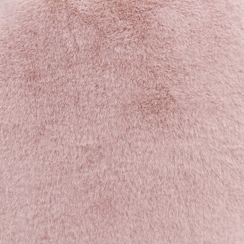 Pouf classique en fausse fourrure Kingston, rose