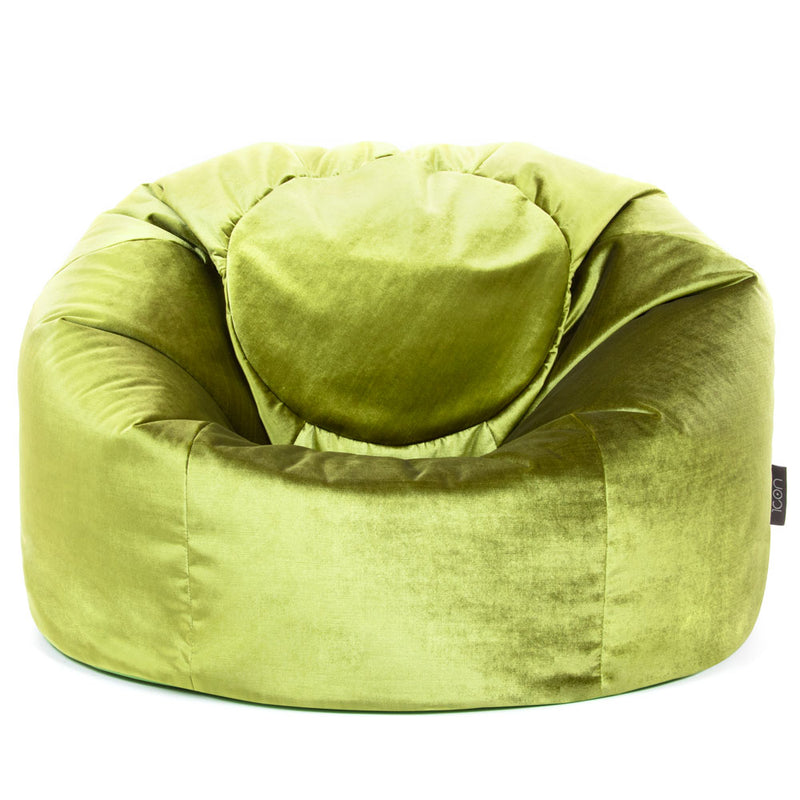 Pouf Classique en Velours Kingston - Vert Chartreuse