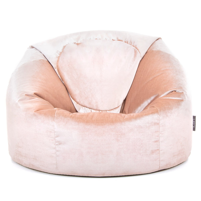 Pouf poire classique en velours Kingston