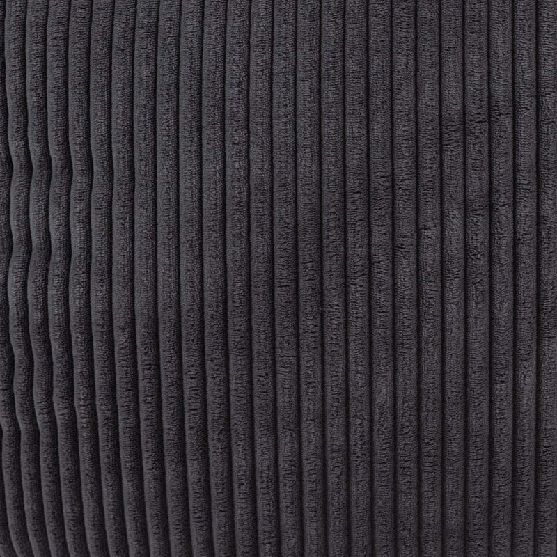 Pouf classique Kingston en velours côtelé XL, gris anthracite