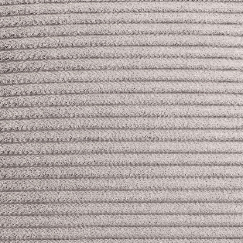 Repose-pieds en velours côtelé Amara, gris