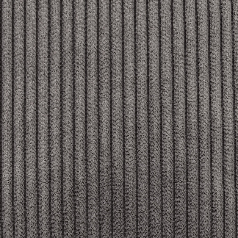 Repose-pieds en velours côtelé Amara, gris anthracite
