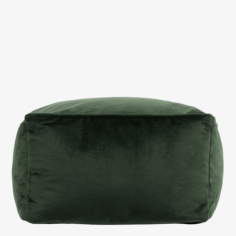 Pouf carré Amara Velvet - Vert Forêt