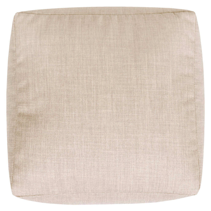 Pouf carré, en tissu, pour l'extérieur, Amara, naturel