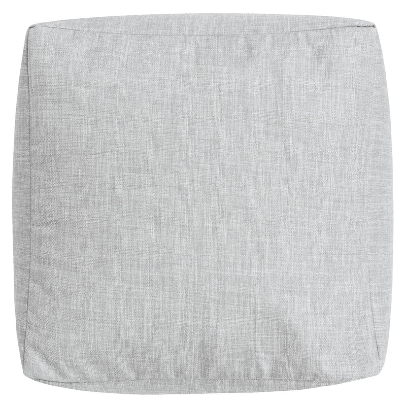 Pouf carré, en tissu, pour l'extérieur, Amara, gris