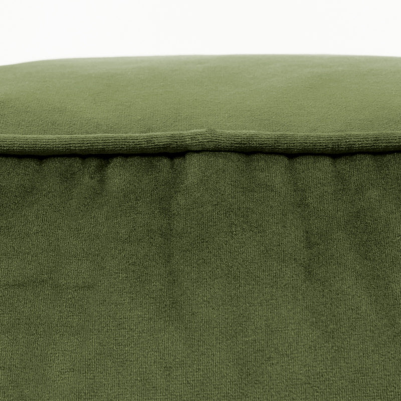 Pouf Repose-pieds en Velours Milano - Vert Sauge