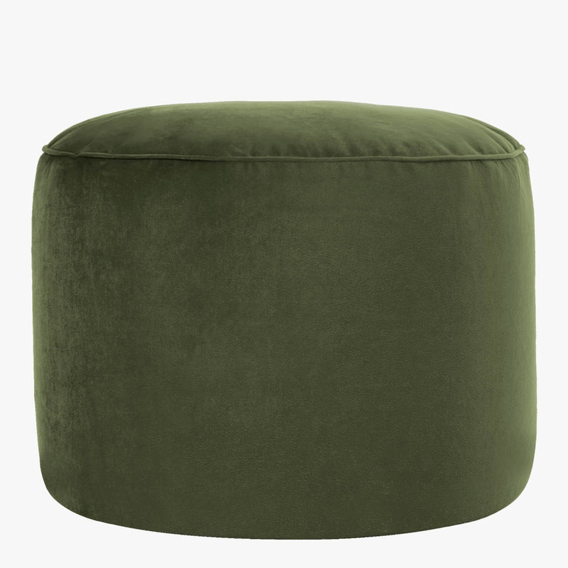 Pouf Repose-pieds en Velours Milano - Vert Sauge
