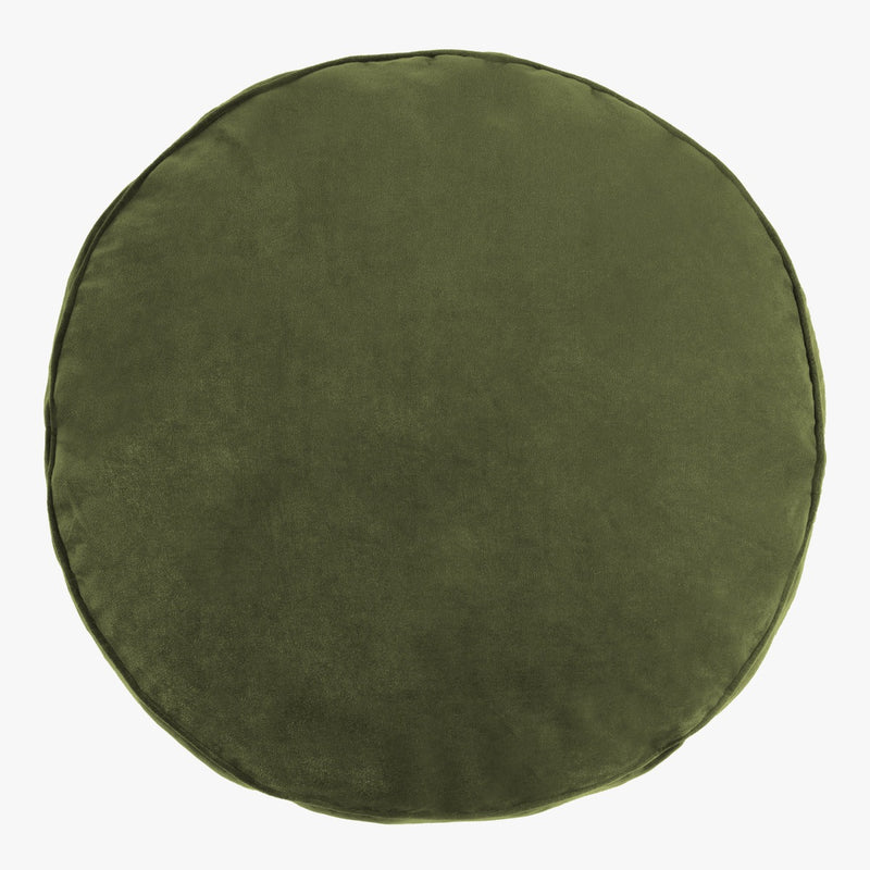 Pouf Repose-pieds en Velours Milano - Vert Sauge