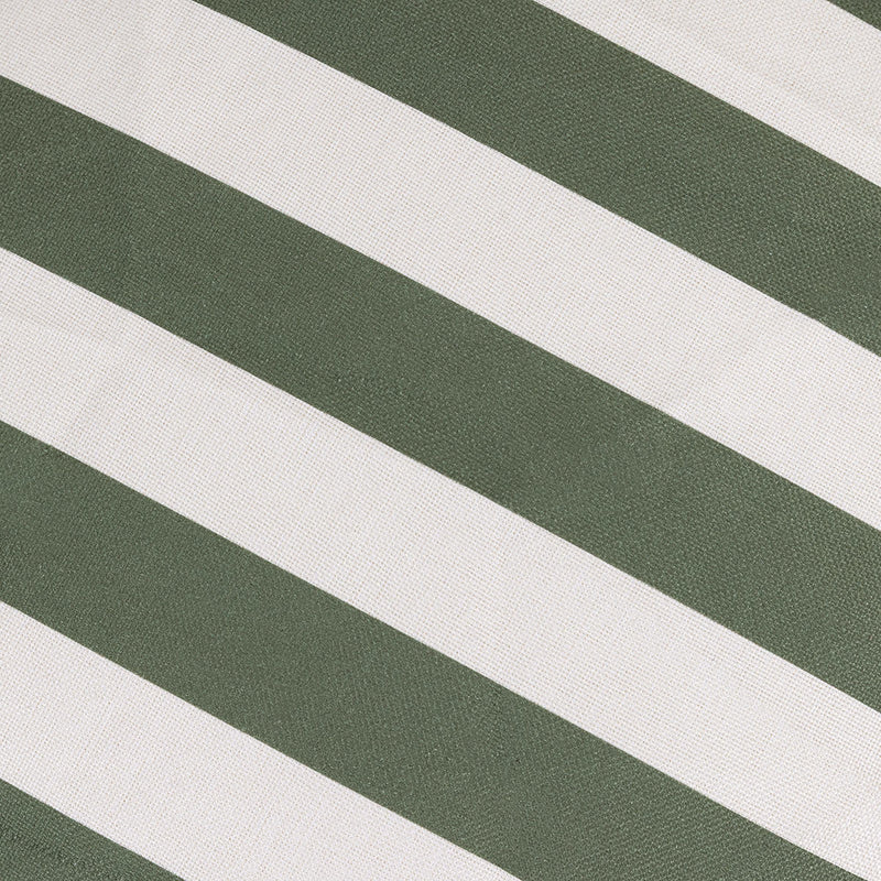 Pouf rond tissé Milano Stripe, vert olive
