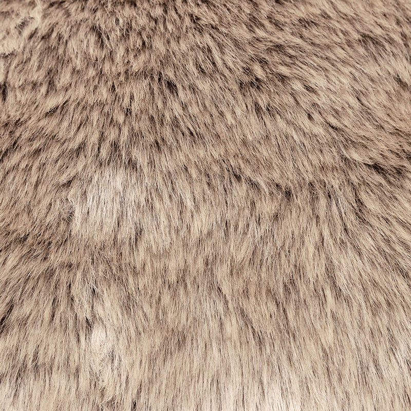 Pouf Classique en Fausse Fourrure de Luxe pour Enfants Kingston - Vison