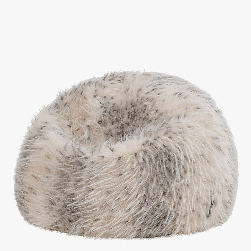 Pouf classique en fausse fourrure de luxe Kids Kingston - Léopard des neiges