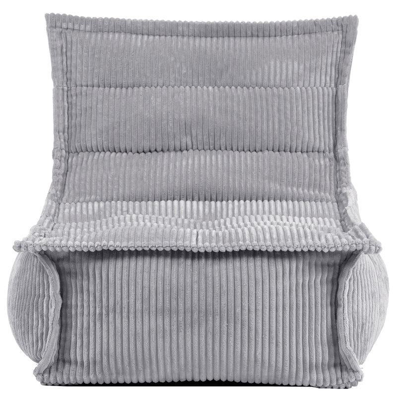 Pouf enfant Dolce en velours côtelé, rose clair