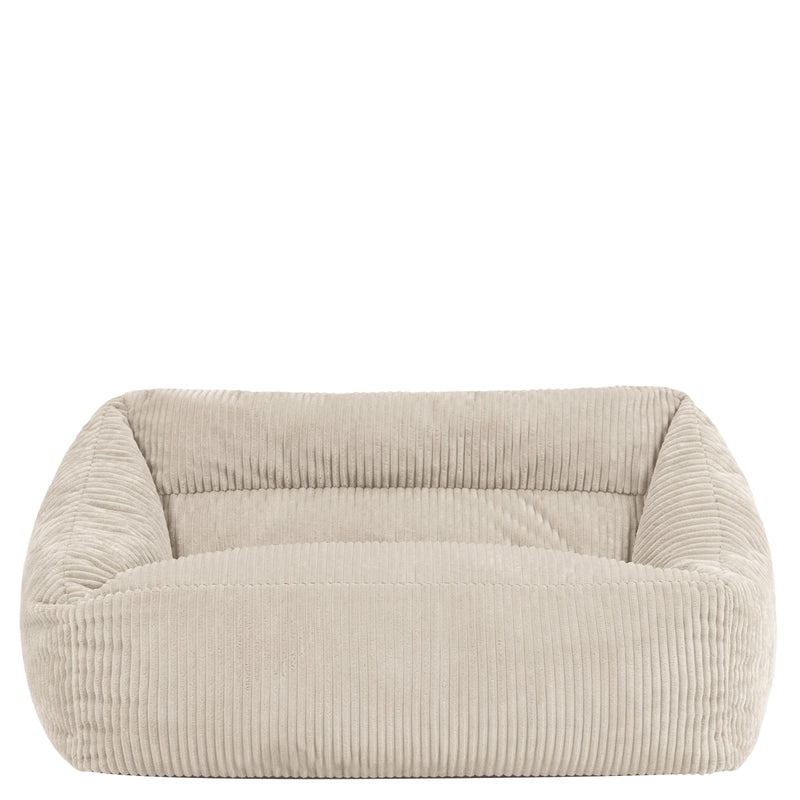 Canapé pouf en velours côtelé Cecilia pour enfants, naturel