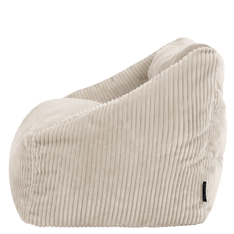 Canapé pouf en velours côtelé Cecilia pour enfants, naturel