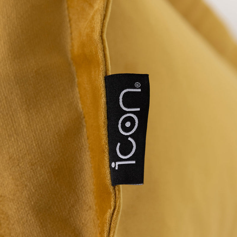 Vita Repose-pieds en velours – Jaune ocre