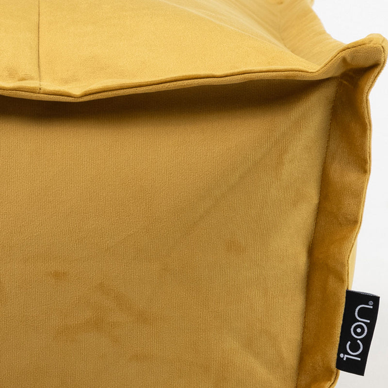 Vita Repose-pieds en velours – Jaune ocre