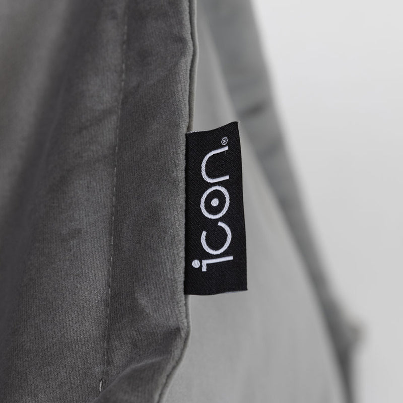 Repose-pieds Vita Velvet - Gris anthracite
