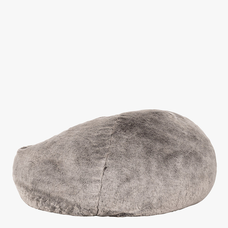 Pouf Kenai Cloud deux places en fausse fourrure - Loup arctique