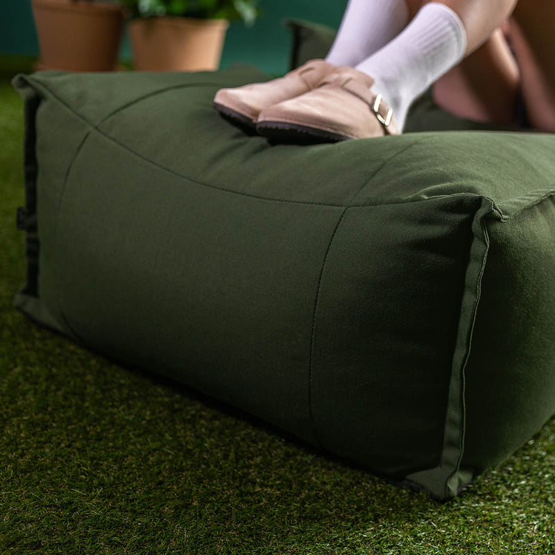 Pouf Bud en oléfine, vert