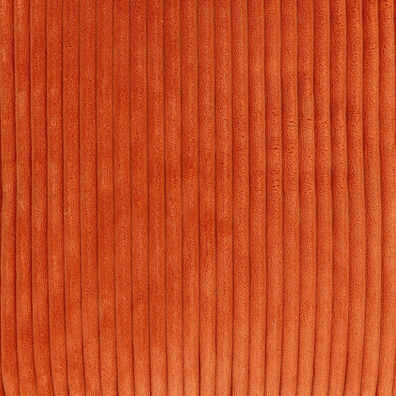 Pouf inclinable en velours côtelé Dalton, couleur terracotta