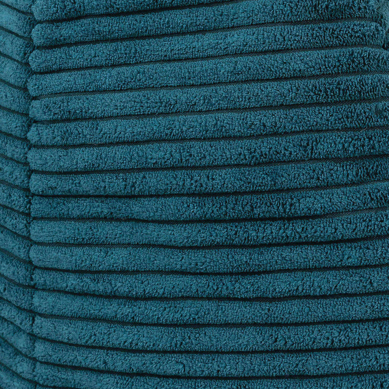 Pouf inclinable en velours côtelé Dalton, sarcelle