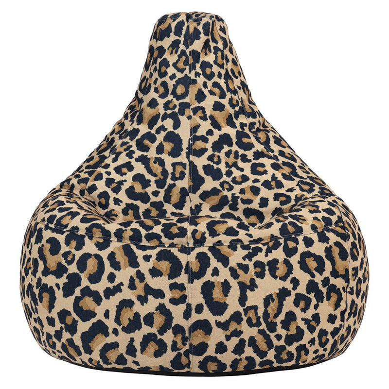 Pouf inclinable en tissu Dalton imprimé léopard, multicolore