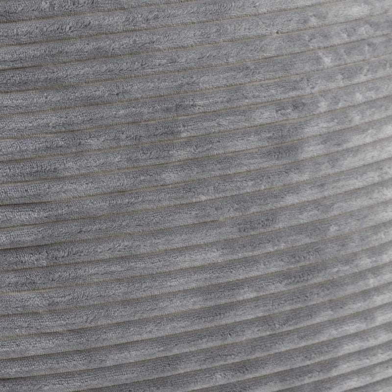 Fauteuil poire Dalton en velours côtelé XL, gris clair